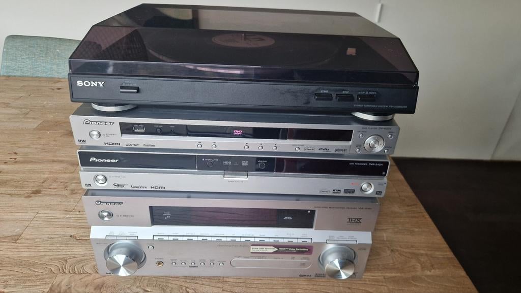 Pioneer Multimedia Set - Receiver, DVD, Speakers, Draaitafel, Audio, Tv en Foto, Home Cinema-sets, Gebruikt, Dvd-speler, 5.1-systeem