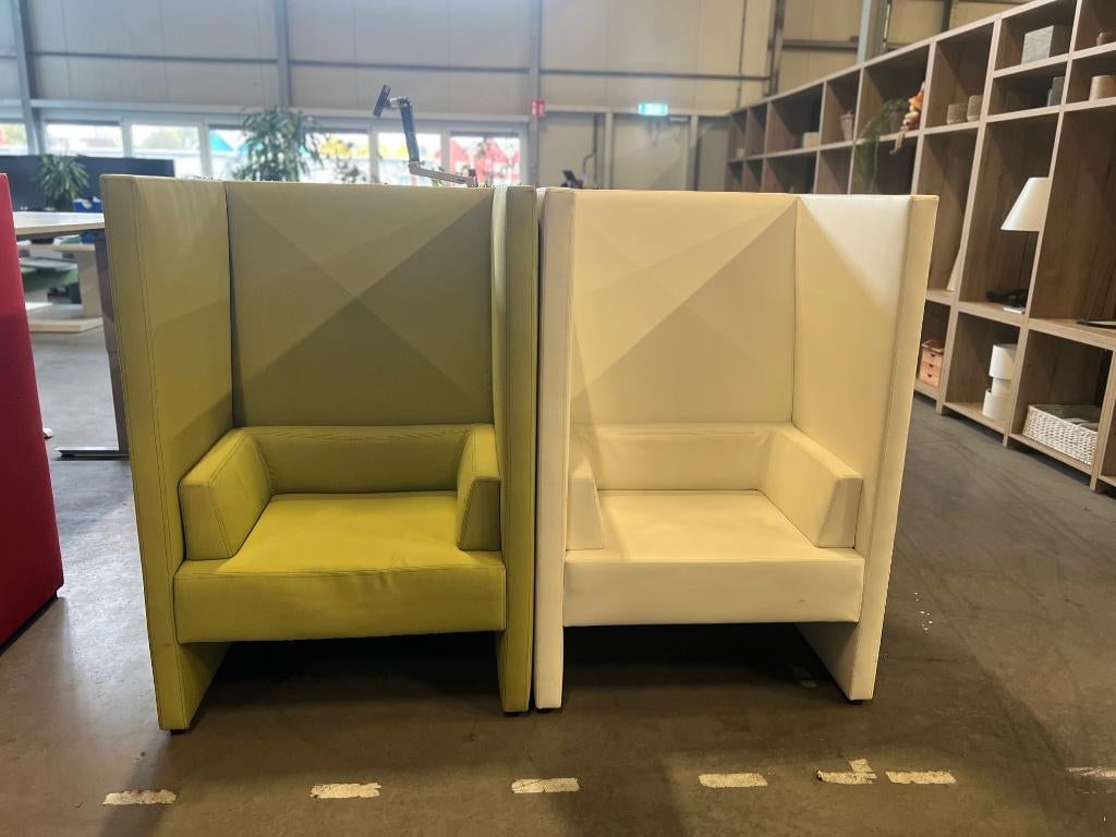Belstoel / wachtkamerbank/ fauteuil, 2 stuks, Huis en Inrichting, Gebruikt, Eenpersoons, 75 tot 100 cm, Ophalen of Verzenden