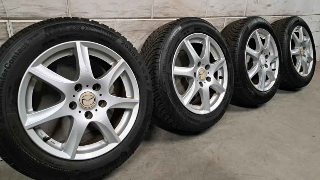 Lm-velgen Mazda 3 5 6 626 Ceed Cerato Venga i30 205/55/16, Gebruikt, 16 inch, Banden en Velgen, Personenwagen