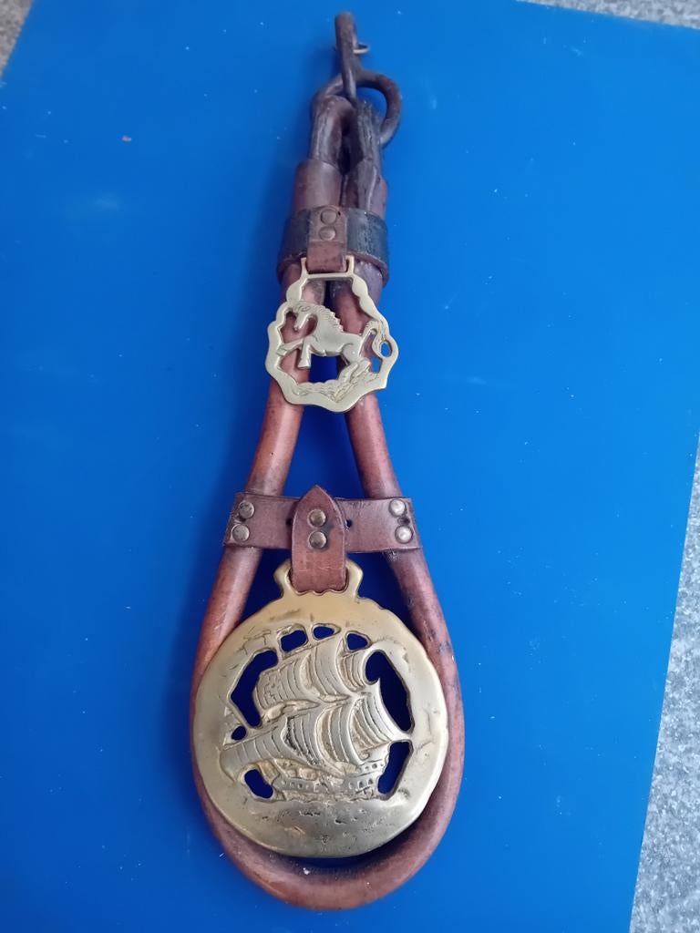 Vintage Paardentuig met Scheepsmotief, Dieren en Toebehoren, Paarden en Pony's | Hoofdstellen en Tuigage, Ophalen of Verzenden