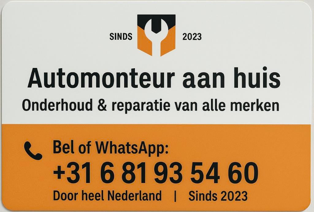 Ervaren automonteur aan huis 10+ jaar ervaring heel NL, Mobiele service, Overige werkzaamheden