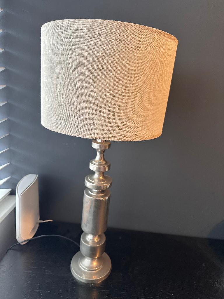 Schemerlamp met beige kap, Ophalen, Zo goed als nieuw, 50 tot 75 cm