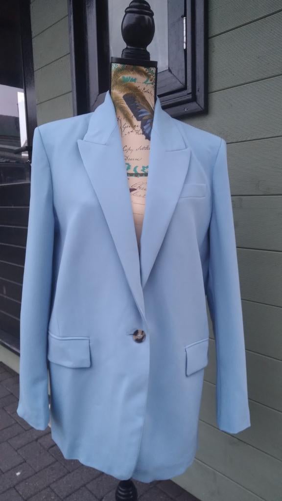Lichtblauwe blazer van Zara L, Kleding | Dames, Zara, Maat 42/44 (L), Nieuw, Jasje