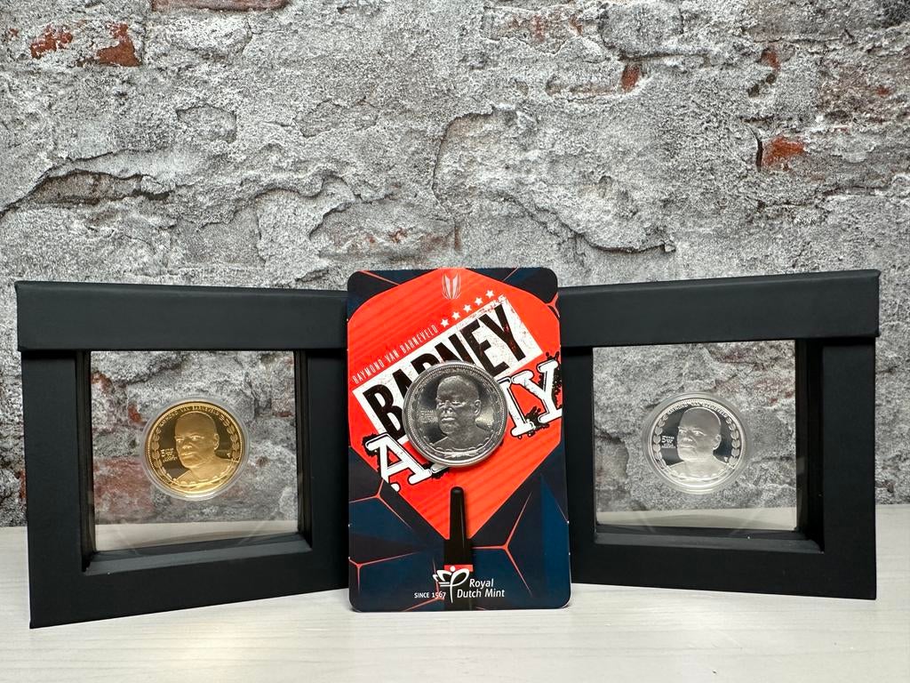 Raymond van Barneveld Gouden Zilveren Muntset Coincard, Ophalen of Verzenden