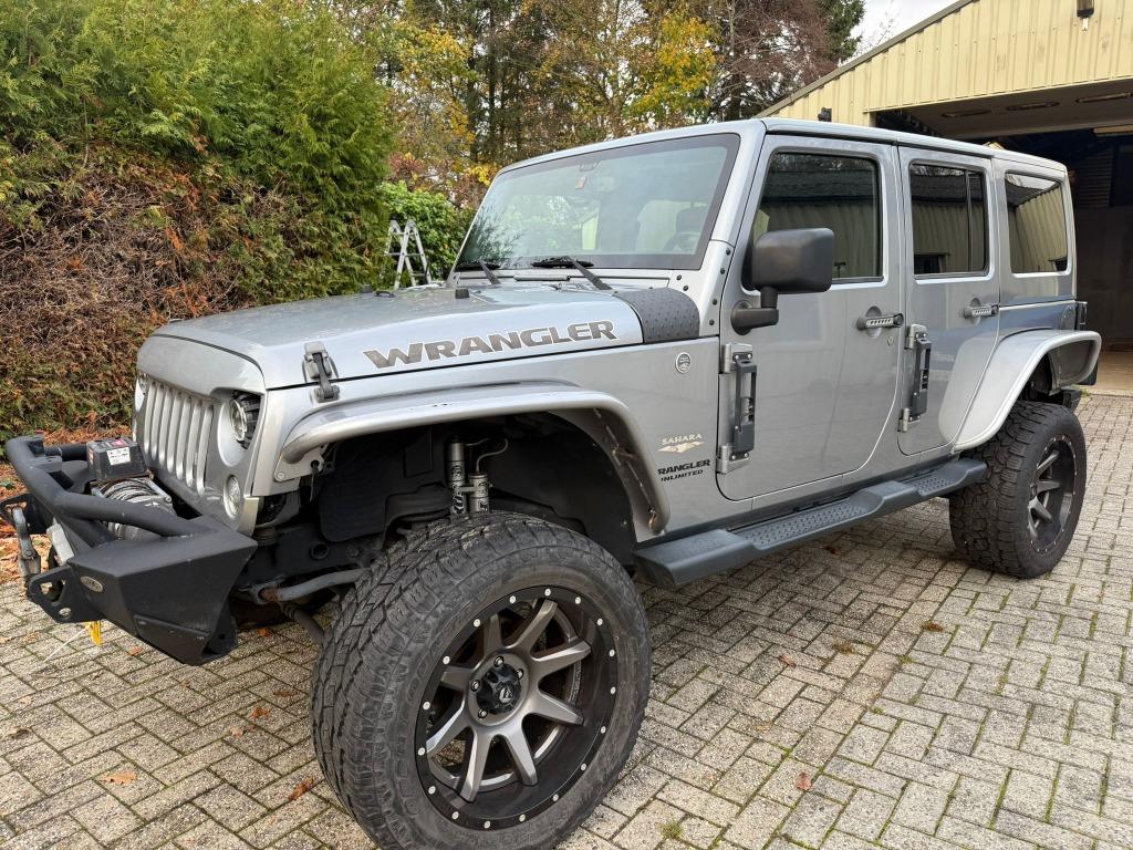 Jeep Wrangler Sahara Unlimited JKU 3.6 V6 – 2013, Zwart, Leder, Bedrijf, Wrangler