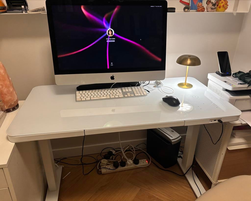 In Hoogte Verstelbaar Smart Bureau - Wit Smart desk white, Huis en Inrichting, Bureaus, Ophalen, Elektrisch, Nieuw
