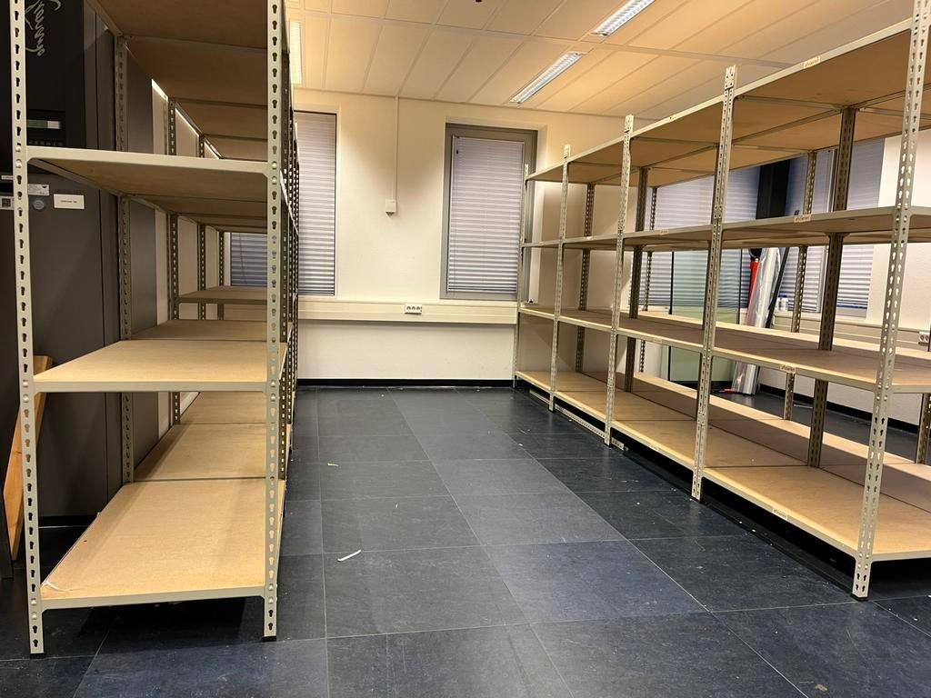Stevige metalen stelling stellingkast stellingen rekken kast, Ophalen of Verzenden, Zo goed als nieuw
