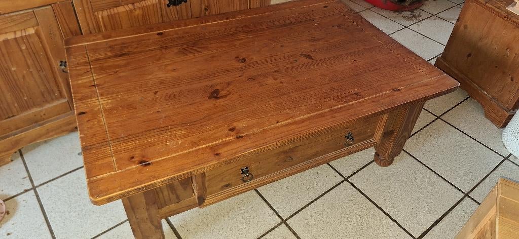 Mexicaans grenen salontafel, Huis en Inrichting, Tafels | Salontafels, Ophalen, Gebruikt, 100 tot 150 cm, 50 tot 100 cm