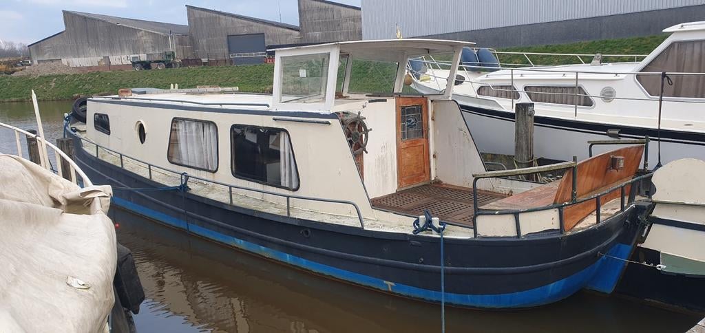 Ijsselaak  platbodem woonschip. Koop/ruil lezen, Ophalen, Zo goed als nieuw, Staal, Diesel