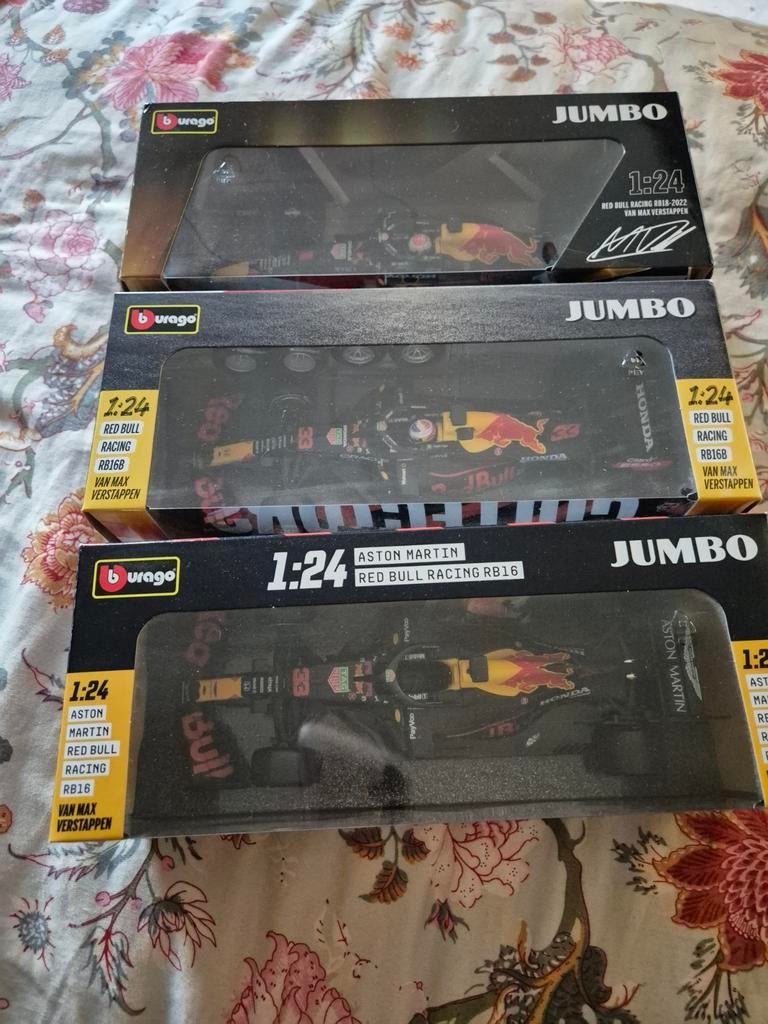 Max Verstappen modelauto's Jumbo, Ophalen of Verzenden, Nieuw, Bburago