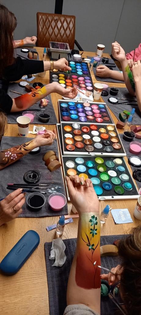 schmink, grime, glittertattoo,bellypaints en cursussen, Schmink- of Themafeestjes