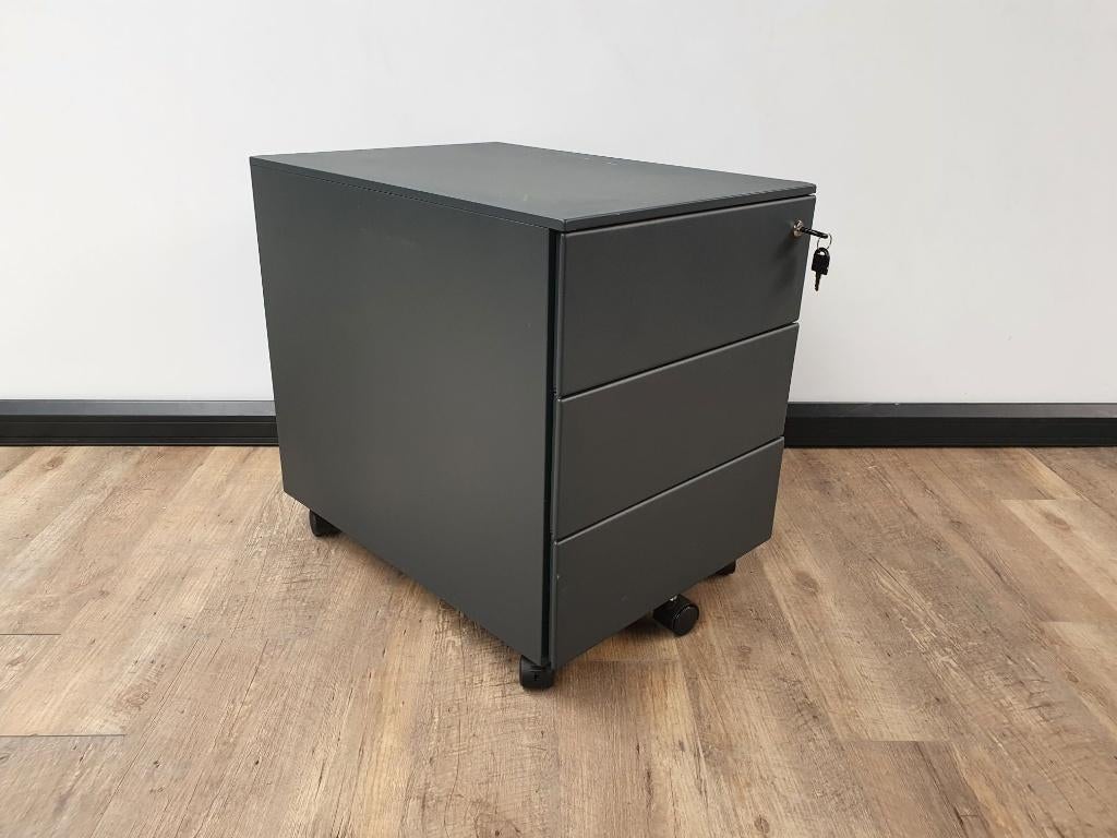 Metalen ladeblok (Antraciet), Huis en Inrichting, Emmers, Ophalen of Verzenden, Gebruikt, RVS