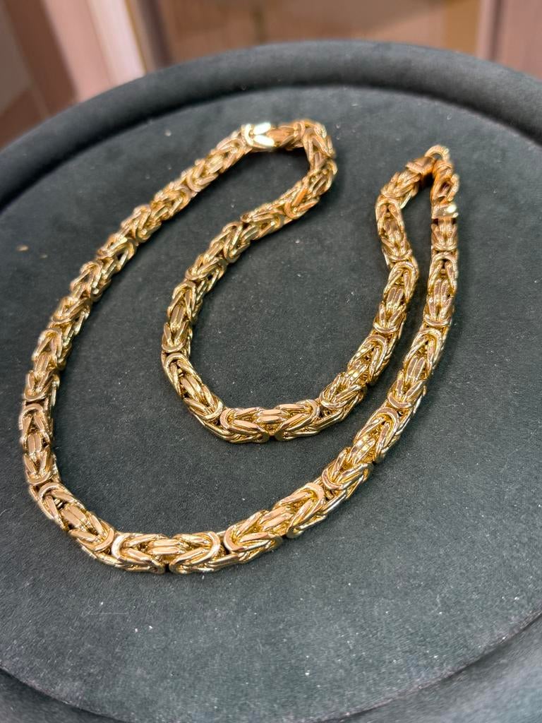 18KT Goud - 255 Gram - Ketting - KONING - Herenketting, Ophalen, Nieuw, Goud, Goud