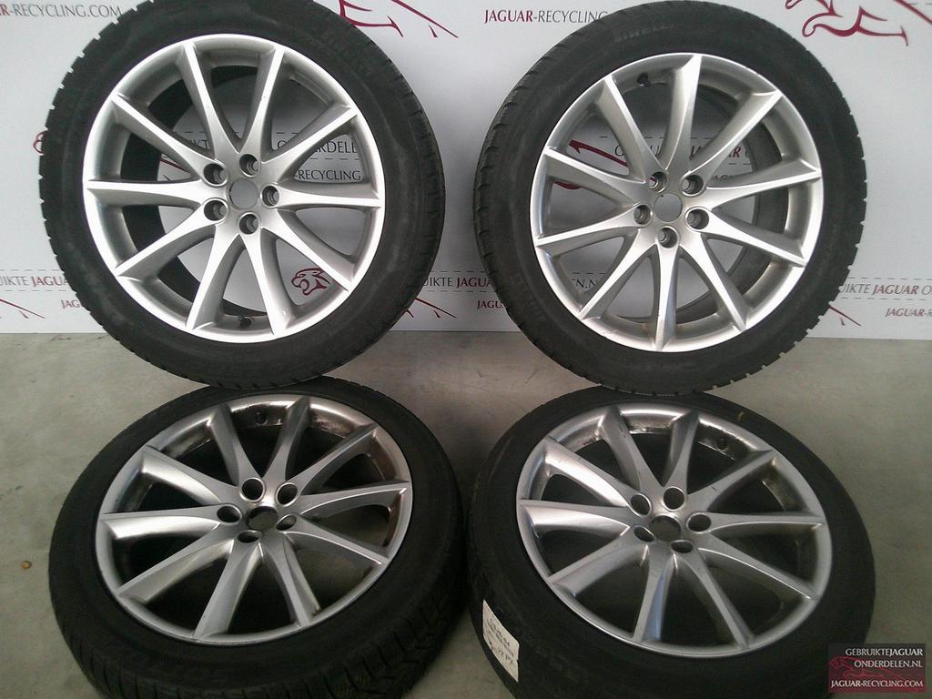 19″ Velgen breed set Jaguar XJ,  X351 met winterbanden, Auto-onderdelen, Banden en Velgen, Gebruikt, -, -, Banden en Velgen