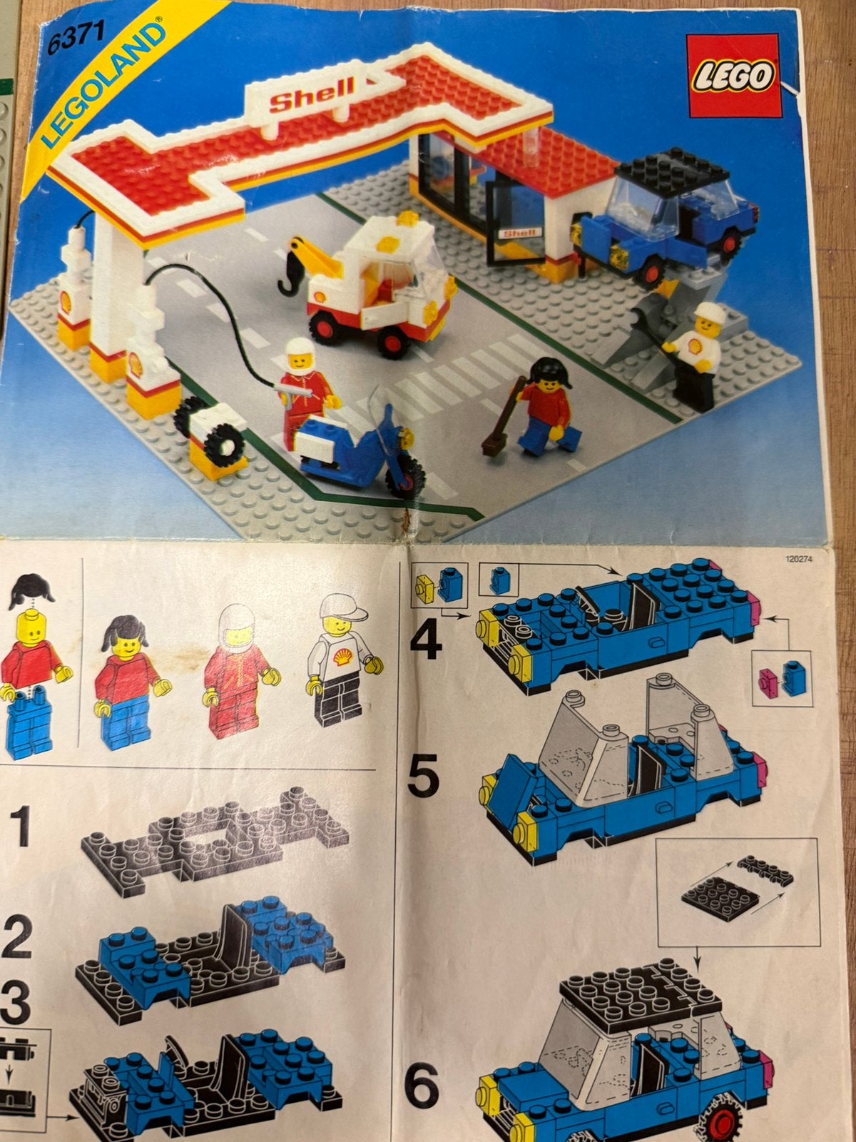 Lego Legoland 6371 Shell Tankstation Vintage Set, Inclusief minifiguren, Gebruikt, Lego, Ophalen of Verzenden
