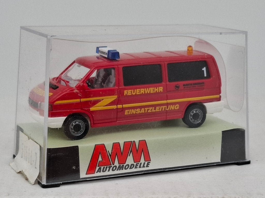 VW T4 brandweer Münster Osnabrück - AWM 1/87, Hobby en Vrije tijd, Modelauto's | 1:87, Verzenden, Zo goed als nieuw, Auto, AWM