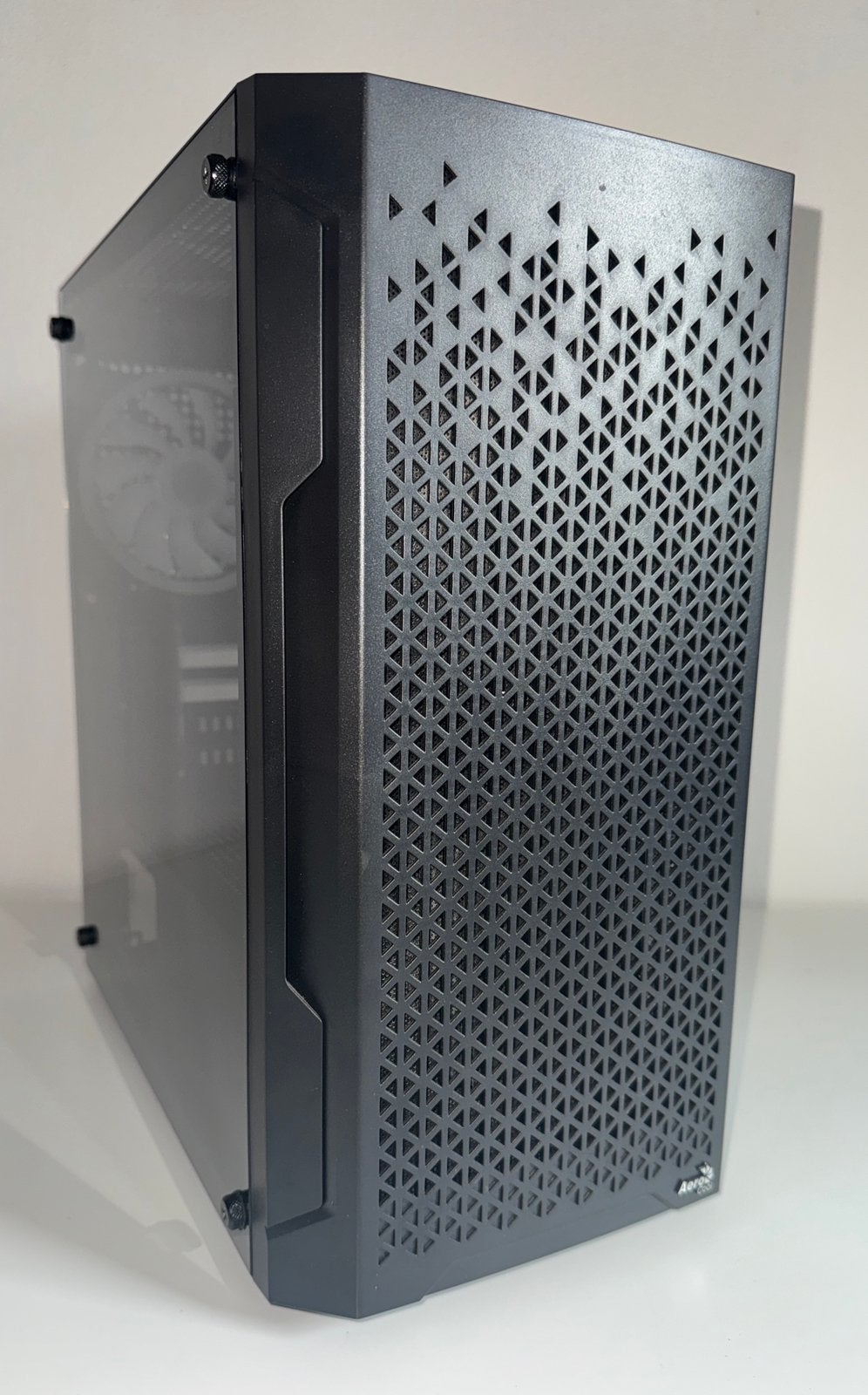 Aerocool Trinity Mini Tower Zwart Behuizing, Computers en Software, Computerbehuizingen, Zo goed als nieuw, Ophalen of Verzenden