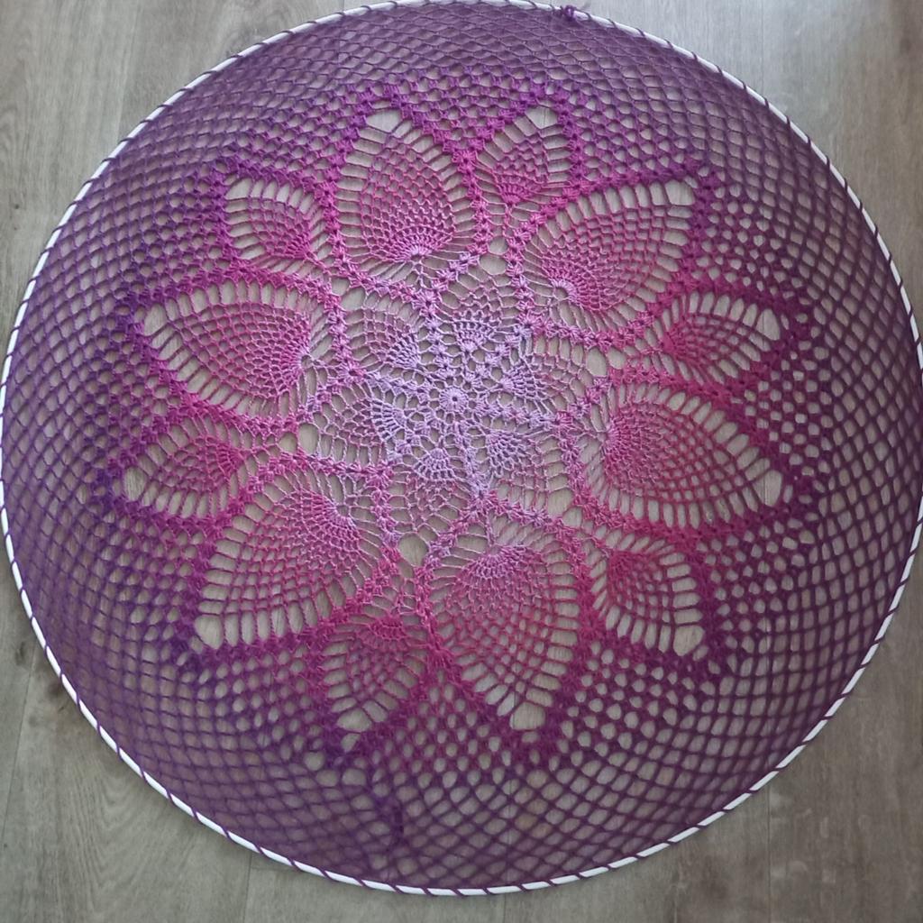 Groot gehaakt mandala wandkleed in ring, 80 cm, Ophalen, Nieuw