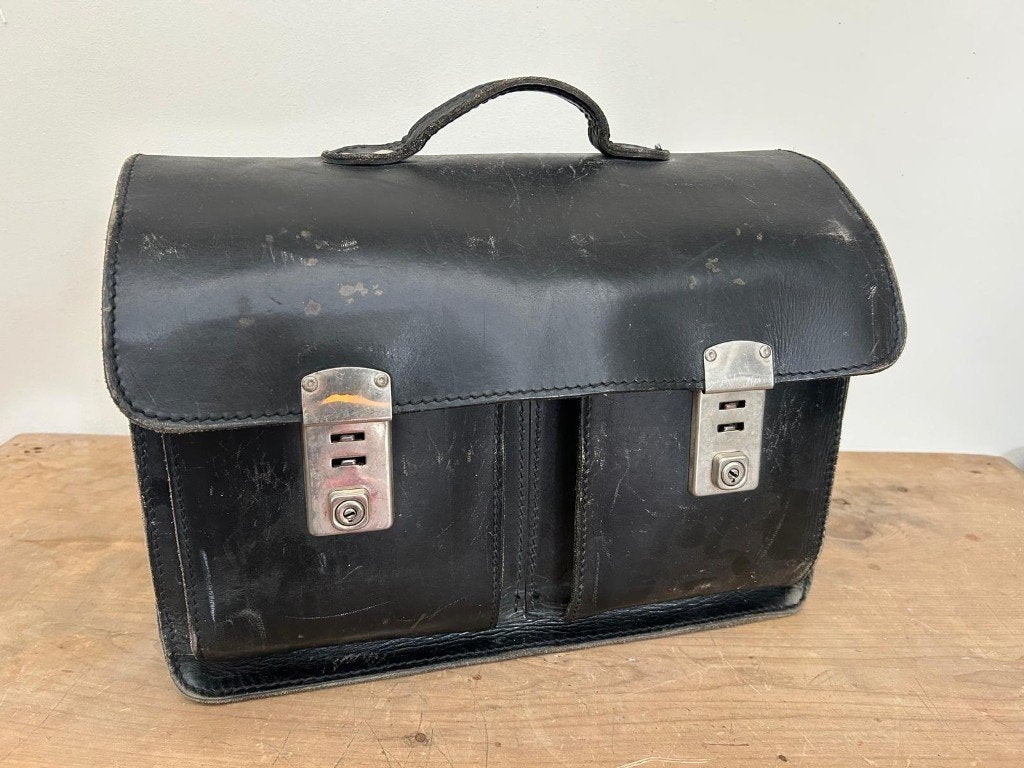 Klassieke vintage aktetas of chauffeurstas jaren 50/60, Ophalen of Verzenden, Gebruikt, Overige soorten, Overige typen