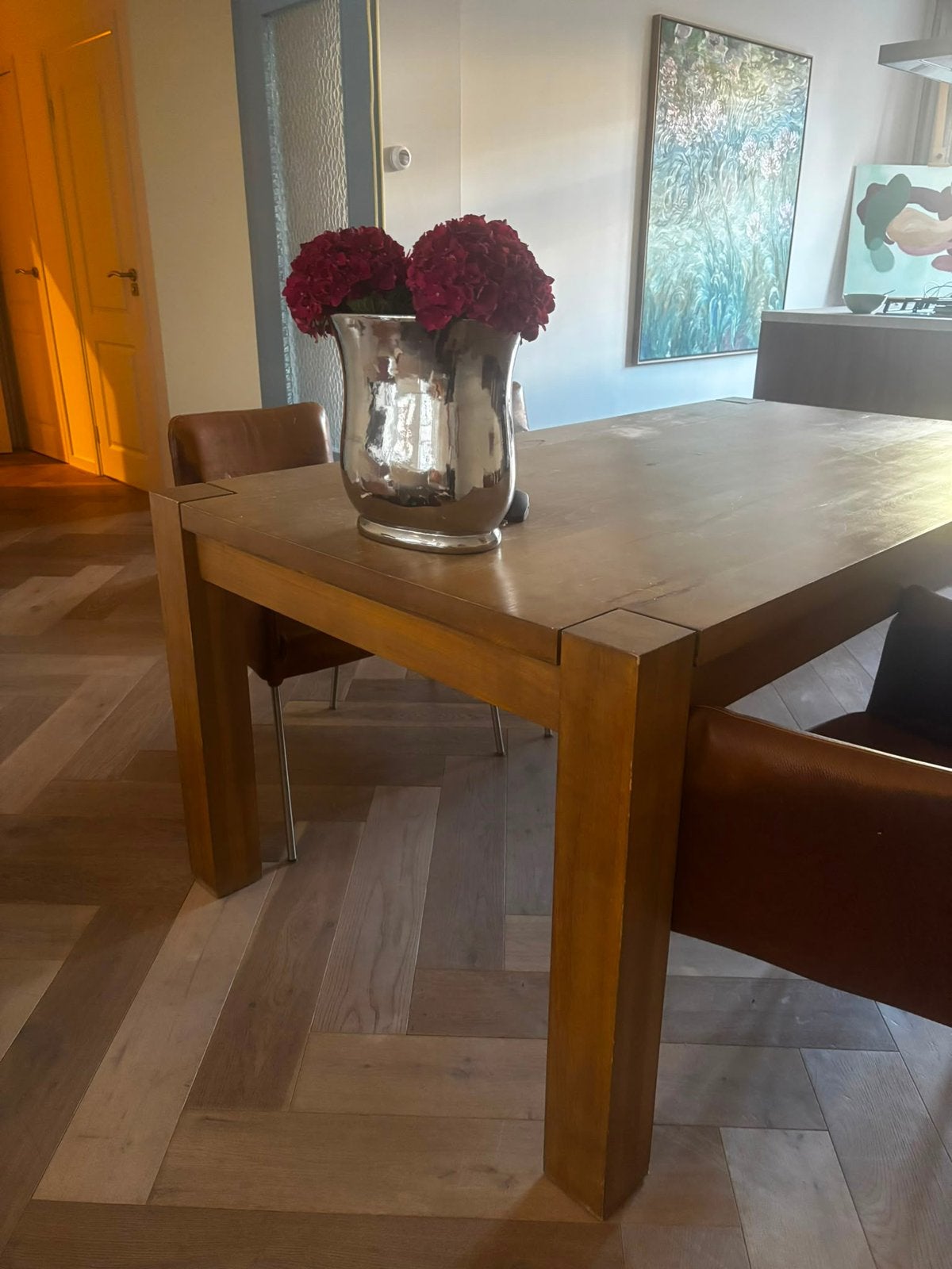 Mooie Tafel gratis af te halen, Huis en Inrichting, Ophalen, Gebruikt, 4 tot 6 stoelen