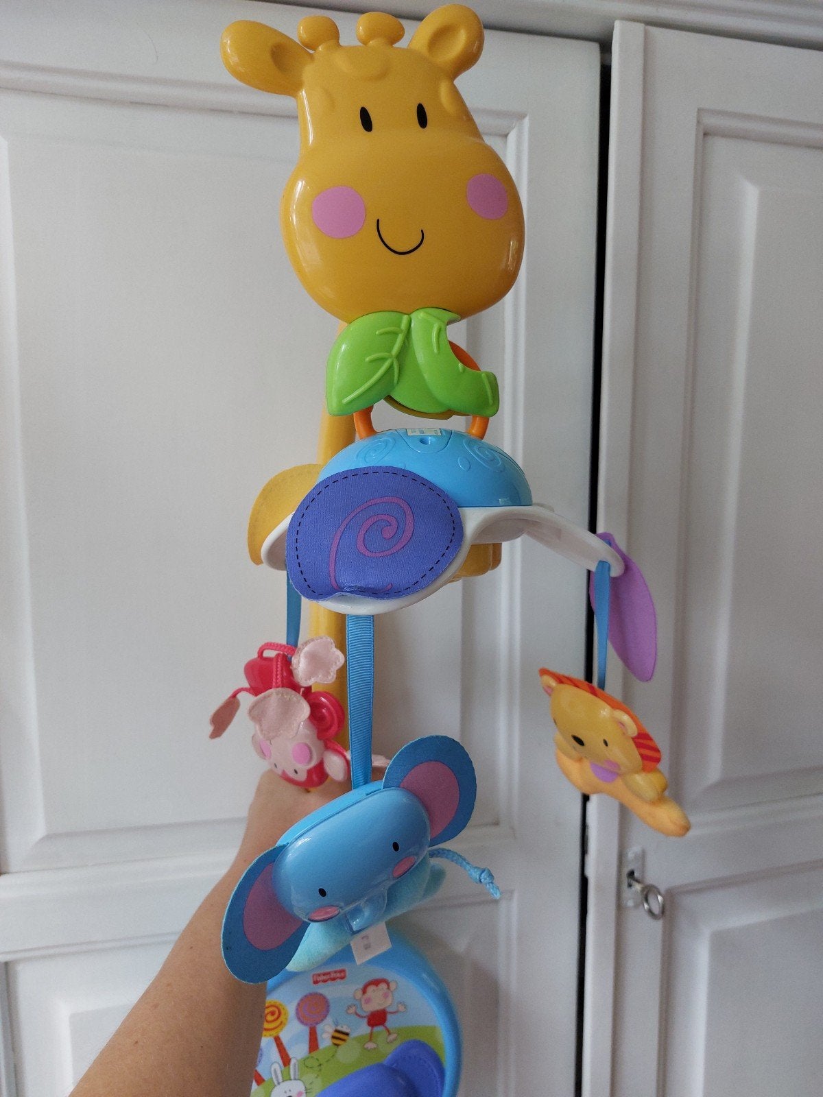 Fisher-Price Ledikant Mobiel met Muziek en Dieren, teab, Ophalen of Verzenden, Mobiel, Met geluid