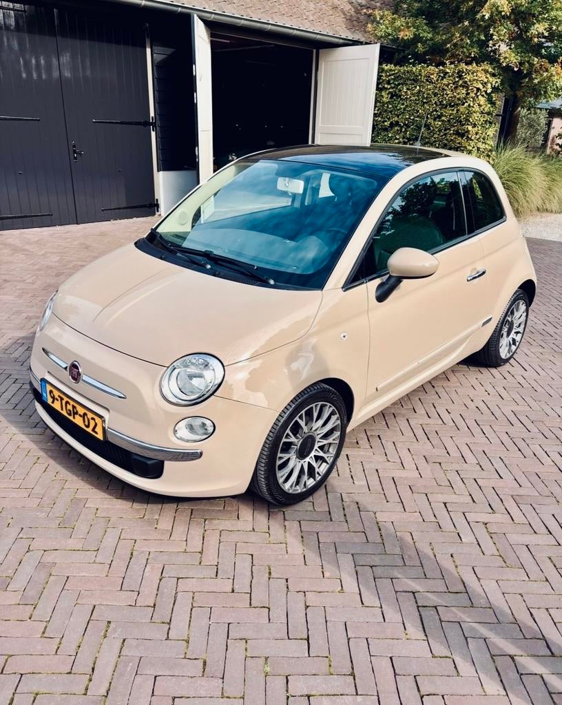 Fiat 500 0.9 85pk Twinair Turbo Cappuccino Kleur, Auto's, Voorwielaandrijving, 31 €/maand, Origineel Nederlands, Bedrijf