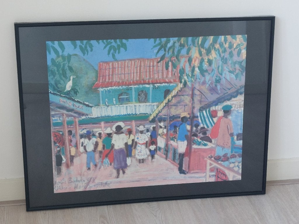Wissellijst / fotolijst, kunststof lijst met glas, Ophalen, Met afbeelding, Fotolijst, Zwart