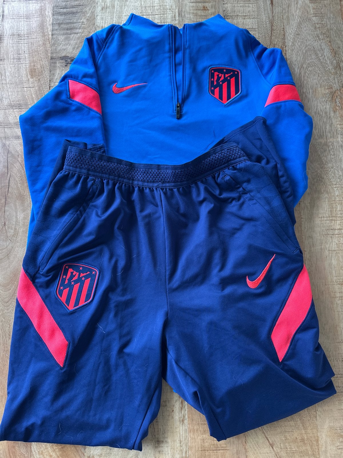 Atletico Madrid trainingspak Nike Dri-Fit maat XL (158-170 c, Blauw, Ophalen of Verzenden, Voetbal, Gedragen