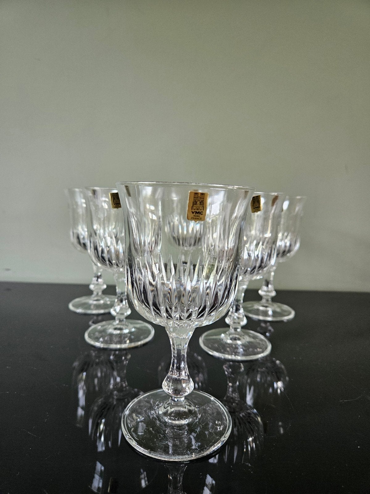 Set van 6 VMC Reims vintage wijnglazen, Ophalen of Verzenden, Zo goed als nieuw, Overige typen