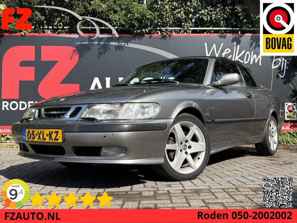 Saab 9-3 Cabrio 2.0t Anniversary - In opdracht van particuli, Automatische klimaatregeling, Gebruikt, 4 cilinders, 4 stoelen
