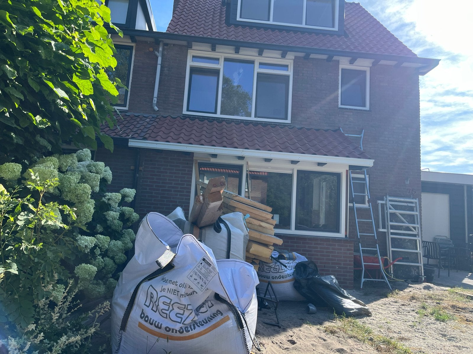 Big bag met grind en zand voor betonstorten (1/2 vol), Ophalen, Gebruikt, Betonzand