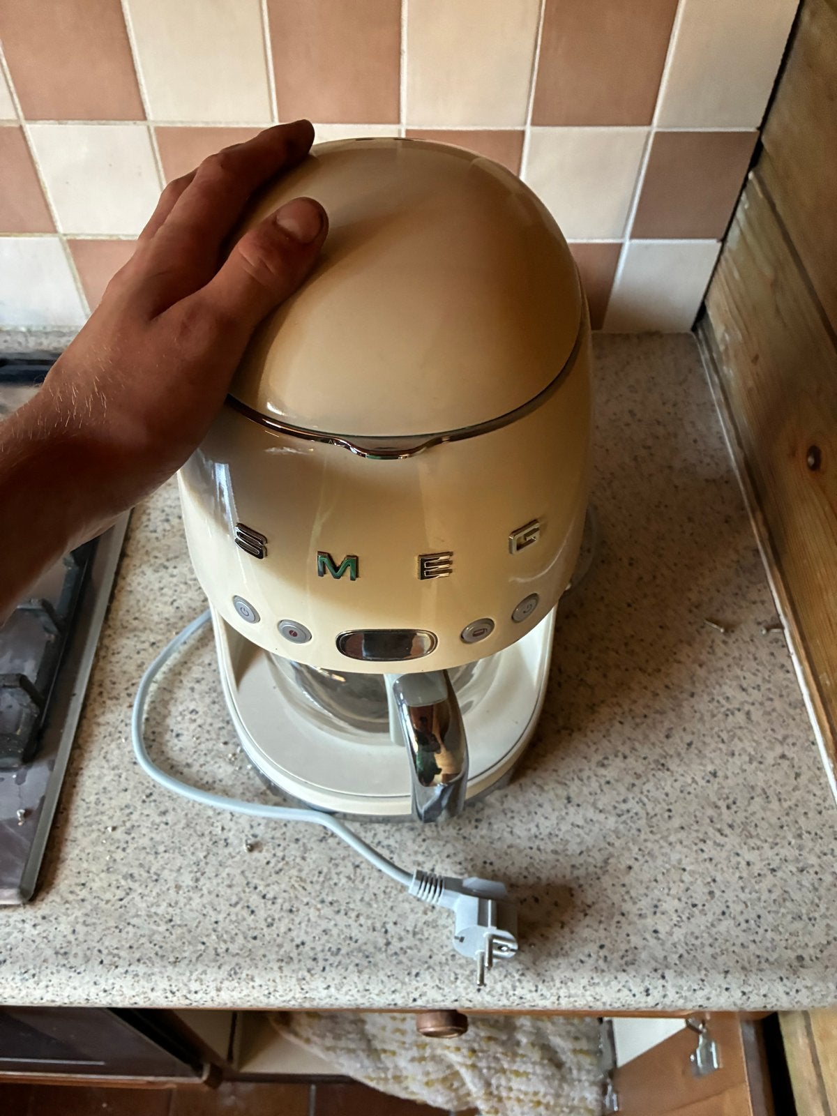 Smeg Koffiezetapparaat - Stijlvol en Functioneel, Witgoed en Apparatuur, Koffiezetapparaten, Gebruikt, Koffiemachine, Gemalen koffie
