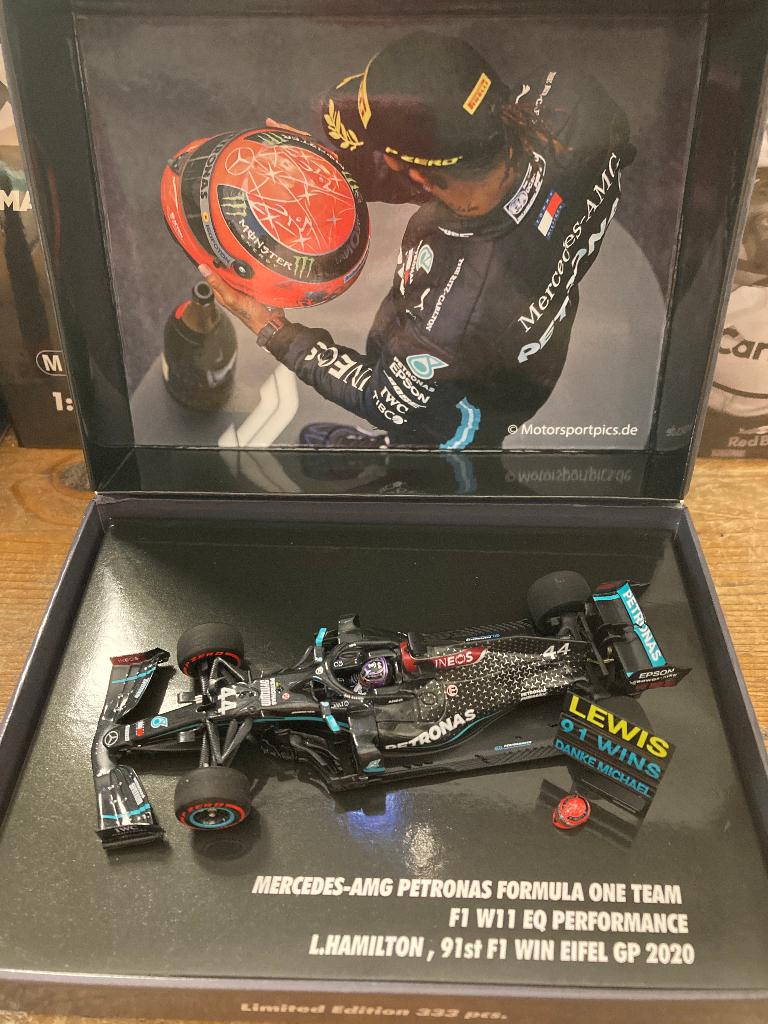 ✅ Lewis Hamilton 1:43 Winner Eifel GP 2020 GP 91st F1 Win, Verzamelen, Ophalen of Verzenden, Nieuw, Formule 1