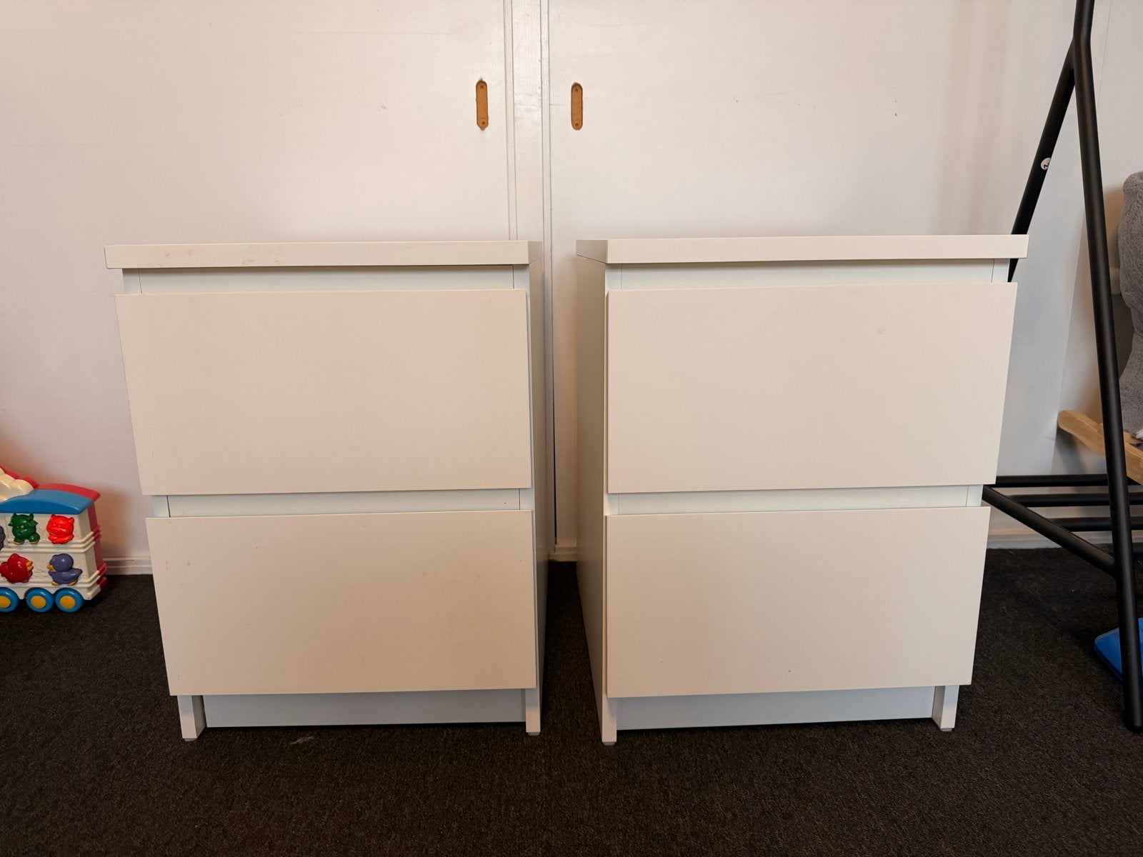 2x IKEA MALM nachtkastje - Zo goed als nieuw, Ophalen, Minder dan 45 cm, Zo goed als nieuw, Minder dan 55 cm