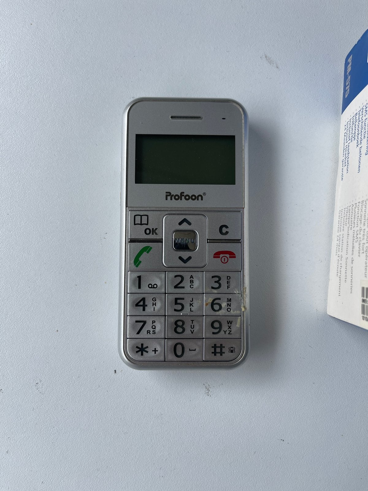 Profoon PM-575 Big Button GSM Mobiele Telefoon, Geen camera, Ophalen of Verzenden, Zo goed als nieuw, Klassiek of Candybar
