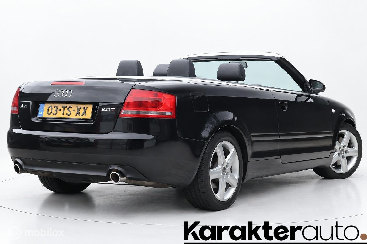 Audi A4 Cabriolet 2.0 TFSI aut | revisiemotor | youngtimer, Gebruikt, Zwart, 4 cilinders, 4 stoelen