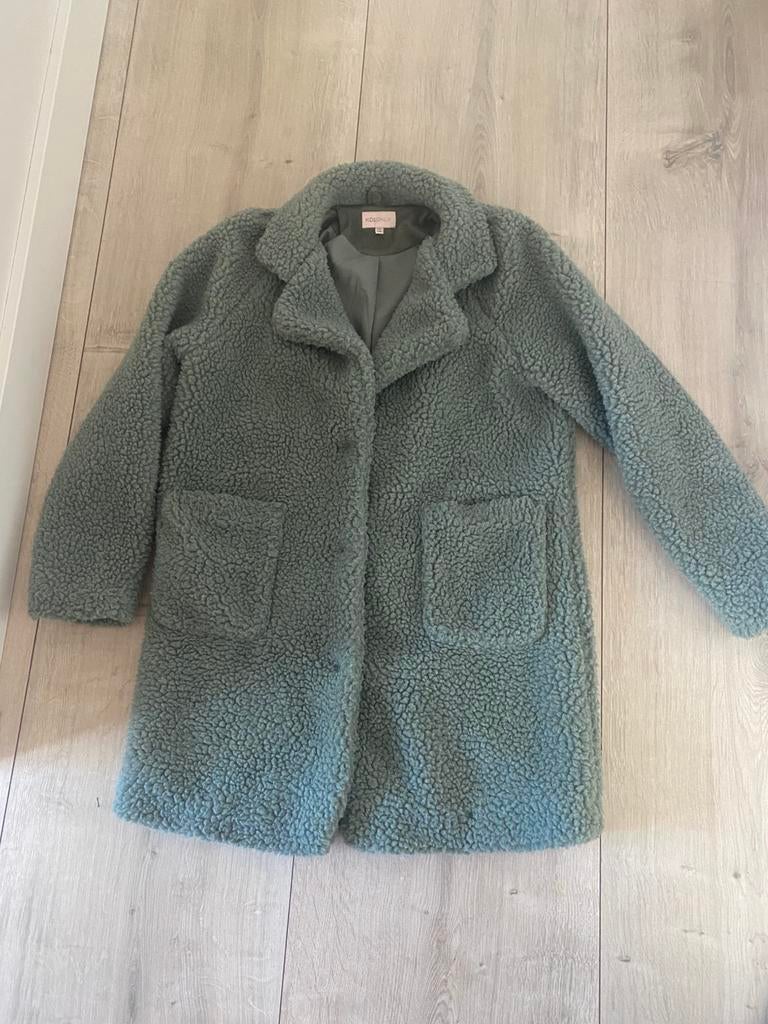 Teddy jas groen meisje maat 146 152, Ophalen of Verzenden, Zo goed als nieuw, Meisje, Jas