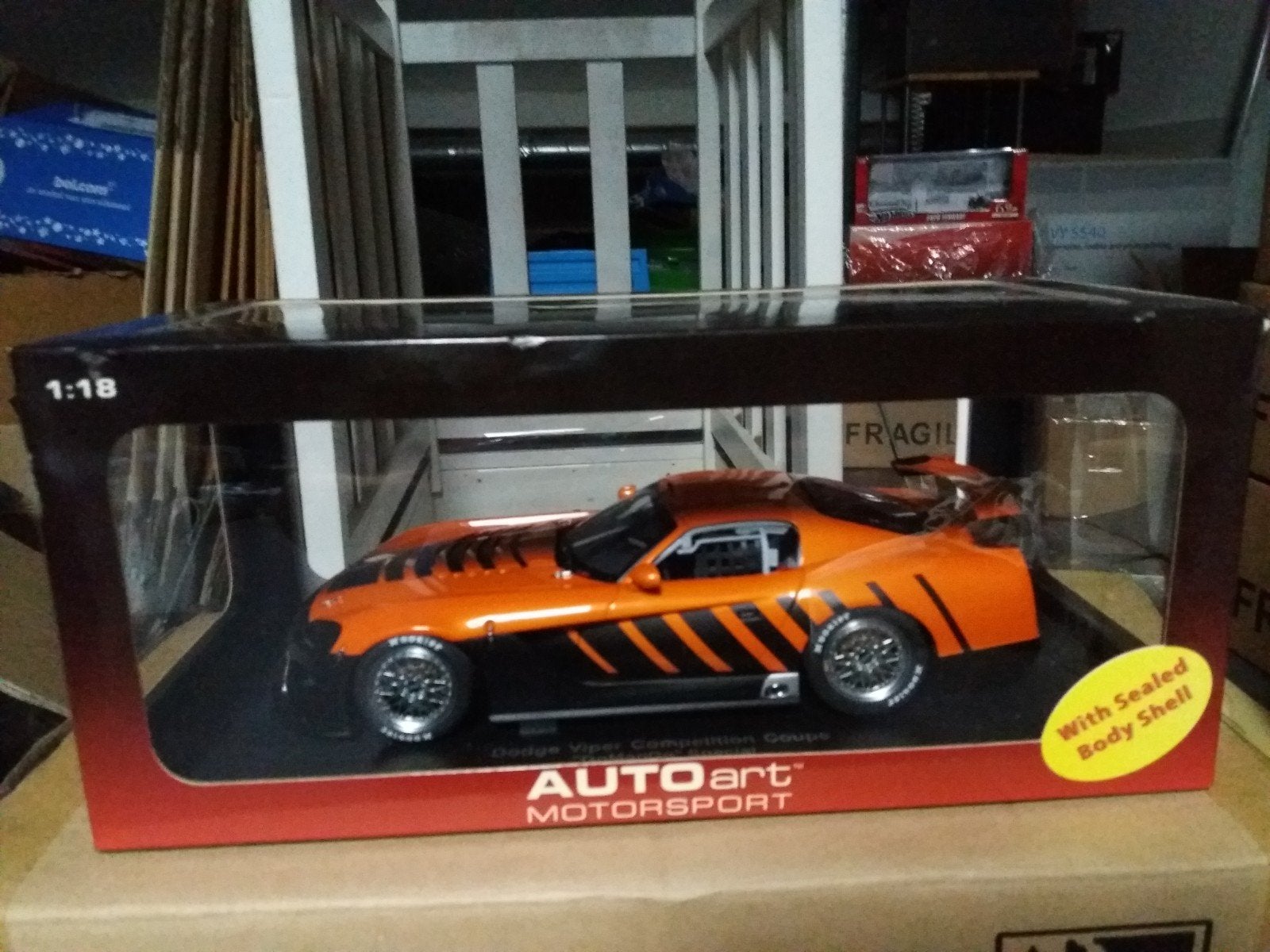 Autoart 1/18 Dodge Viper Go man Go, Ophalen of Verzenden, Zo goed als nieuw, Auto, Autoart