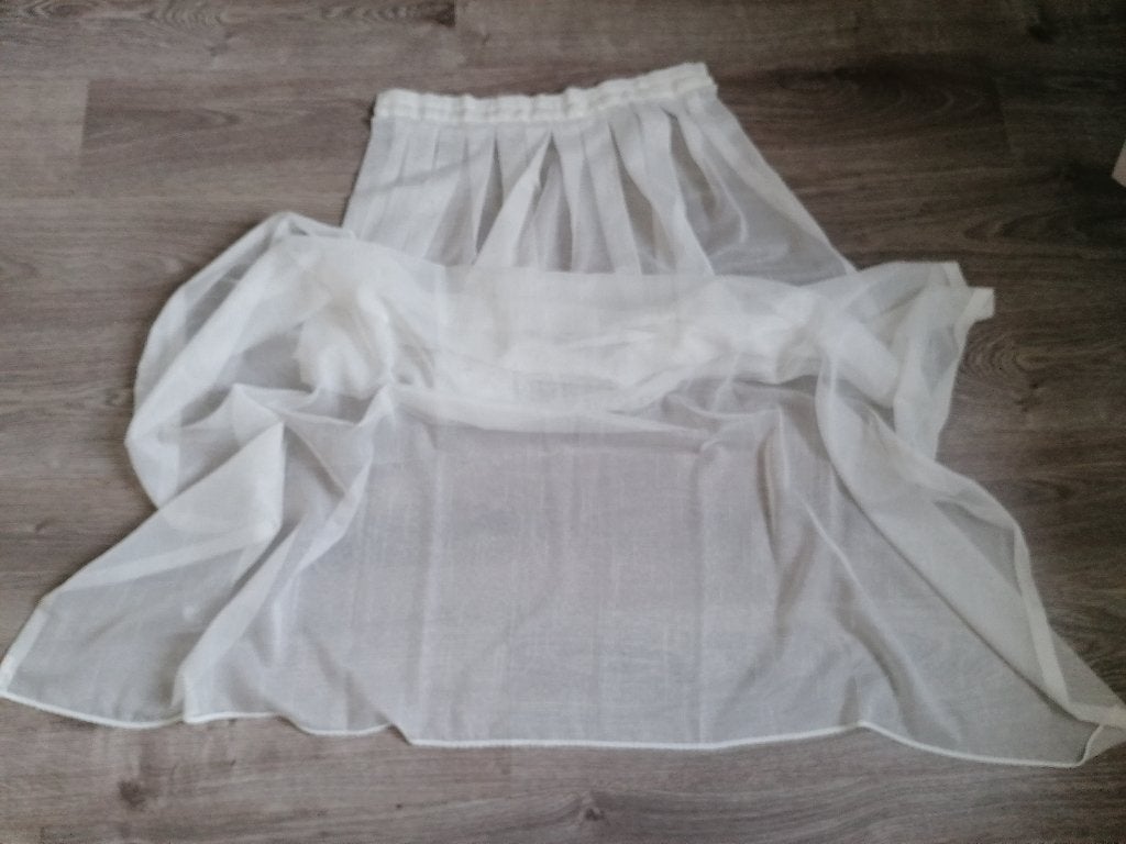 4 glasgordijnen / vitrages, Ophalen of Verzenden, Gebruikt, 50 tot 100 cm, 150 tot 200 cm