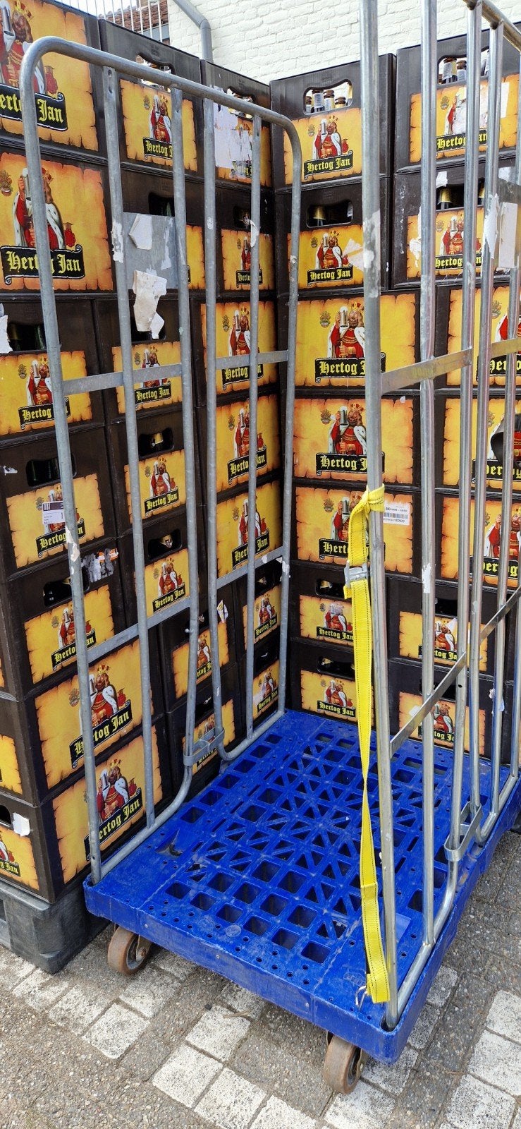 Te koop 100 stuks Rolcontainers gebruikt, Doe-het-zelf en Verbouw, Transportwagens, 100 liter of meer, Ophalen, Gebruikt, Transportkar