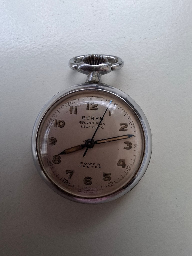 Buren Grand Prix vintage horloge., Ophalen of Verzenden, Staal, Overige merken, 1960 of later