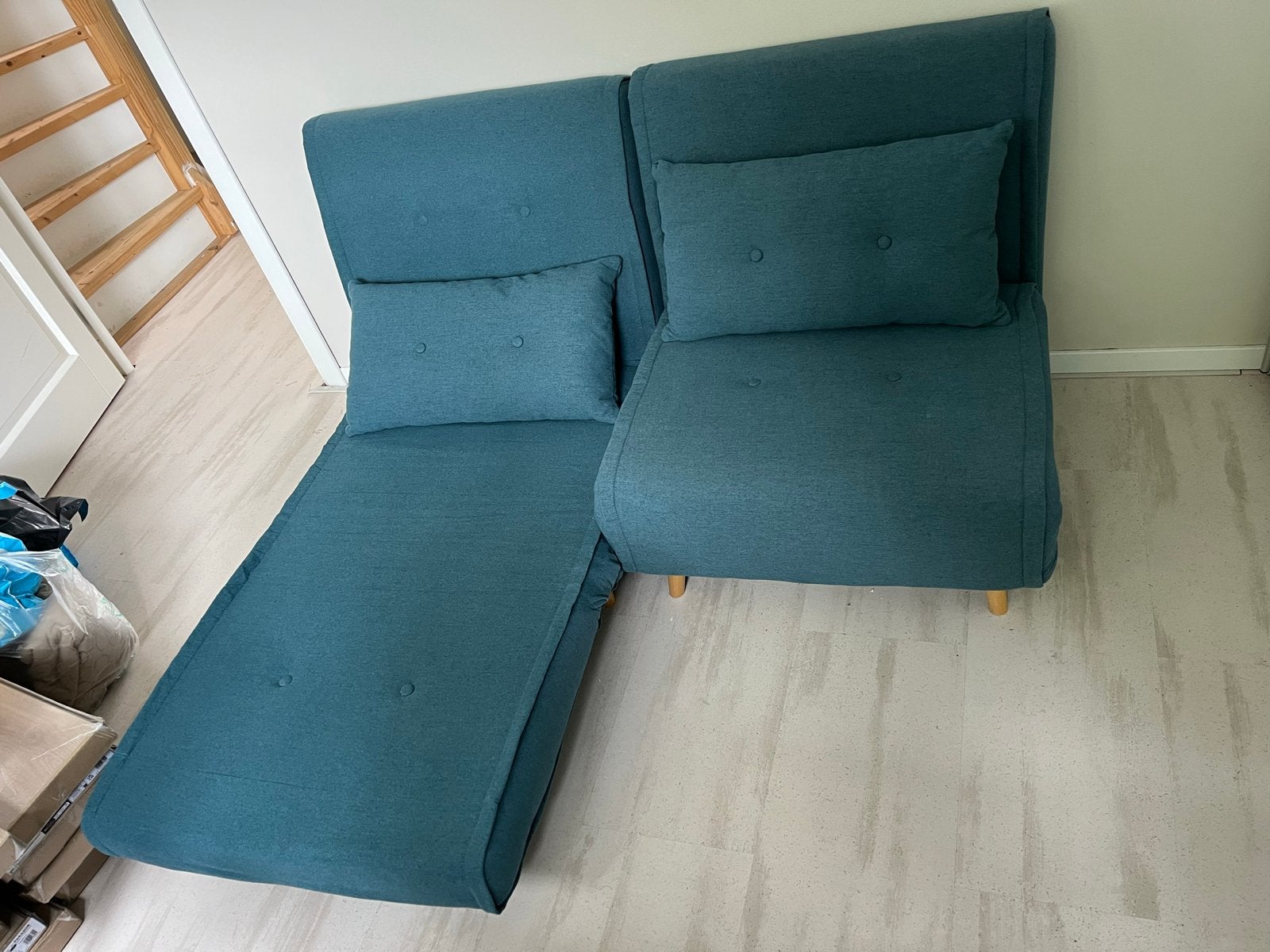2x Slaapbank / Chaise longue - Haru | Nieuwstaat!, Huis en Inrichting, Ophalen, Eenpersoons, 75 tot 100 cm, Zo goed als nieuw