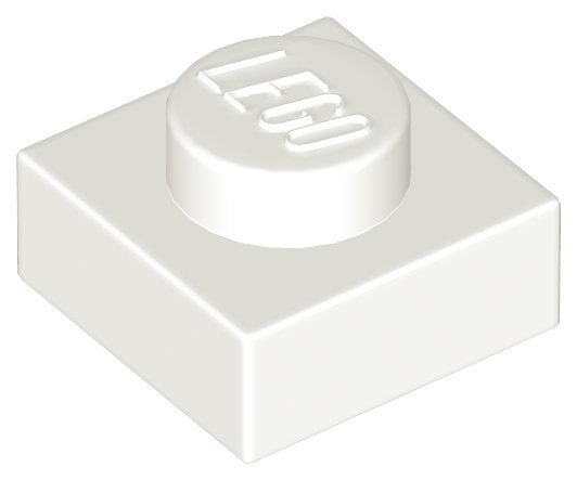 Lego plaatjes 1x1 wit 46 stuks, Ophalen of Verzenden, Gebruikt, Losse stenen, Lego