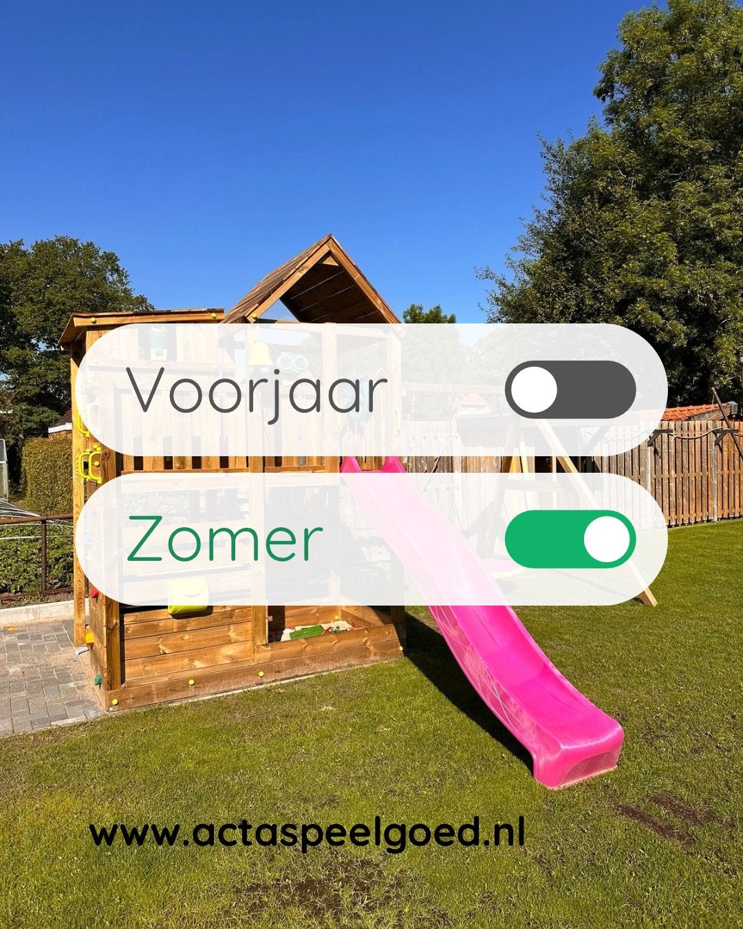 Houten Speeltoestel? Acta Speelgoed, Showroom in Veendam!, Ophalen of Verzenden, Nieuw, Schommel