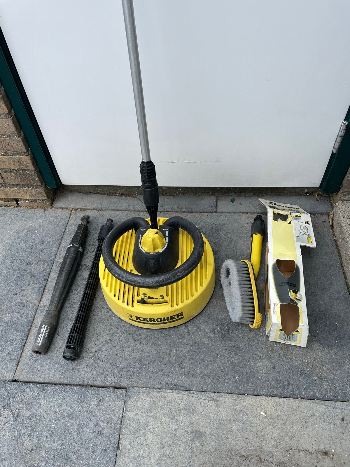 Kärcher T racer - Terrasreiniger, borstel en spuitstukken, Tuin en Terras, Ophalen of Verzenden, Gebruikt