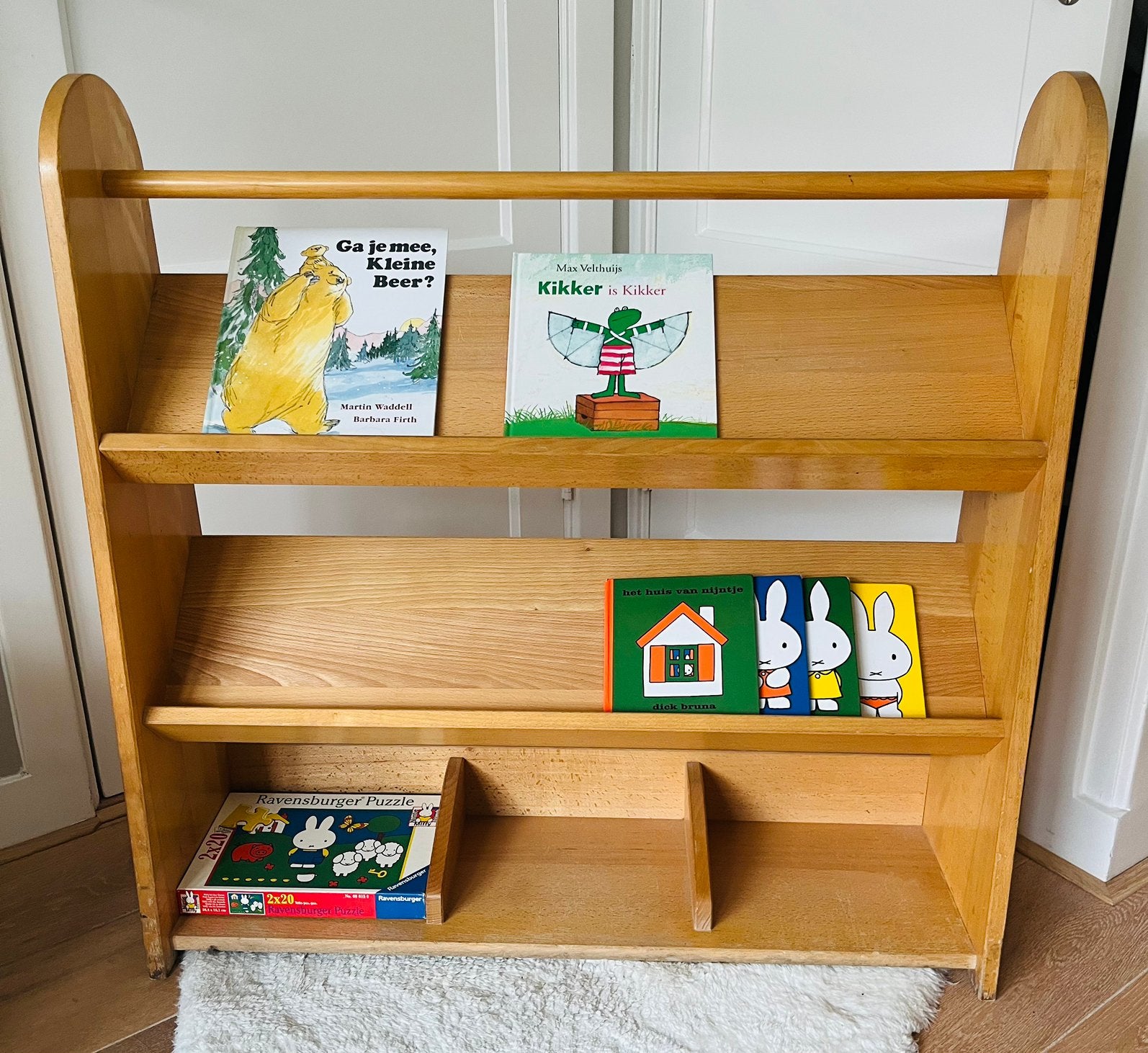 Vintage boekenrek schoolkast kinderboekenkast, Ophalen, Gebruikt, Kast