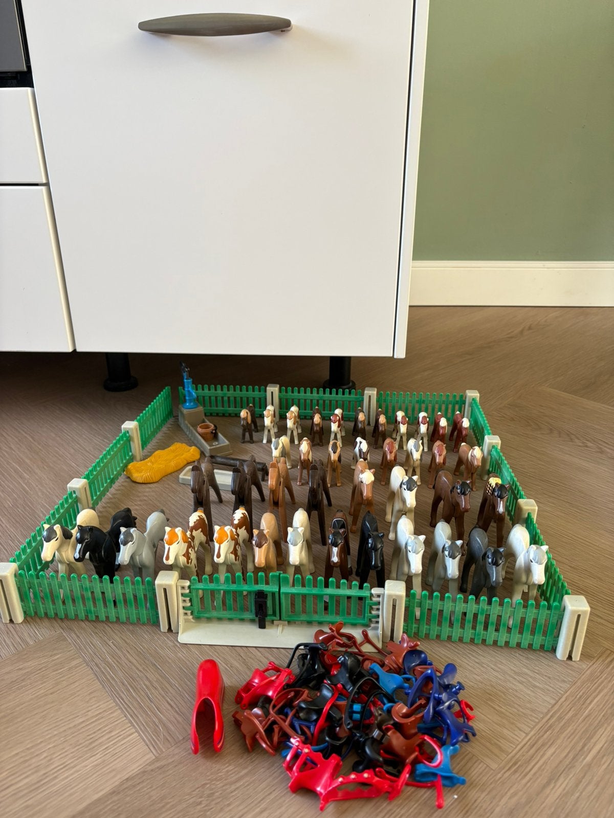 Playmobil ponyweide, Kinderen en Baby's, Speelgoed | Playmobil, Ophalen of Verzenden, Gebruikt, Losse onderdelen