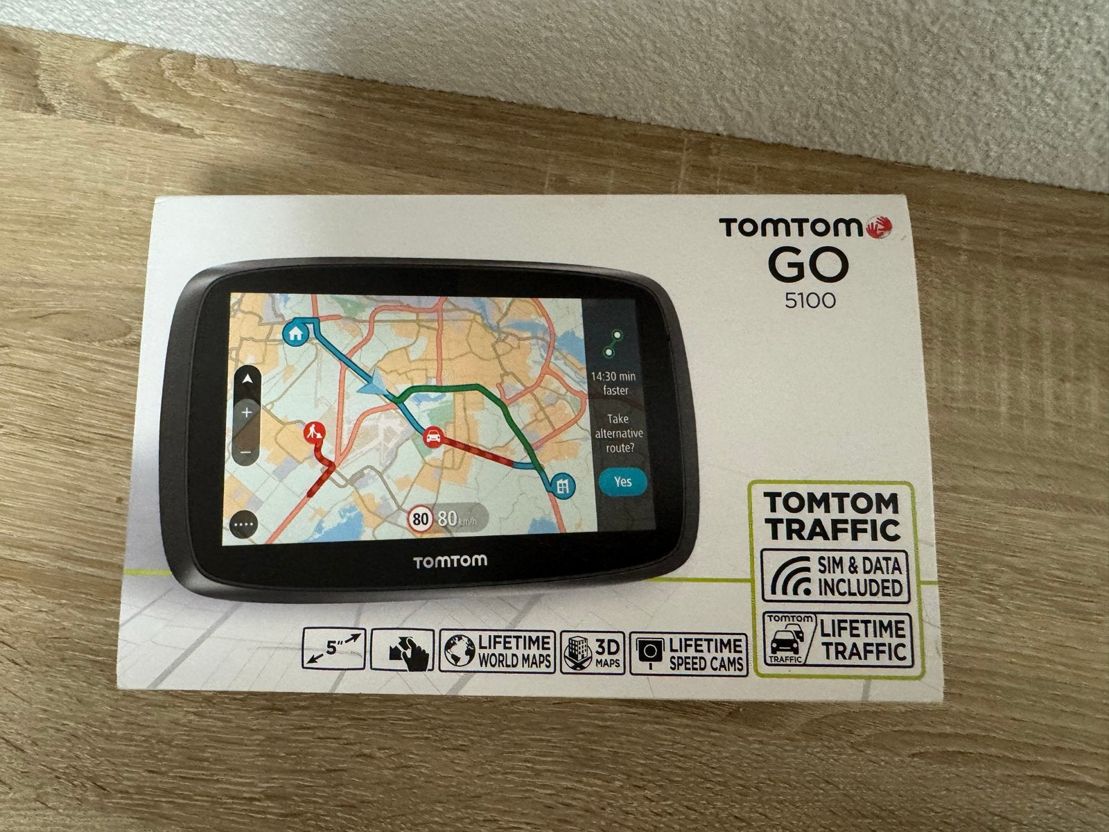 TomTom GO 5100 Navigatiesysteem - Z.G.A.N., Ophalen of Verzenden, Zo goed als nieuw