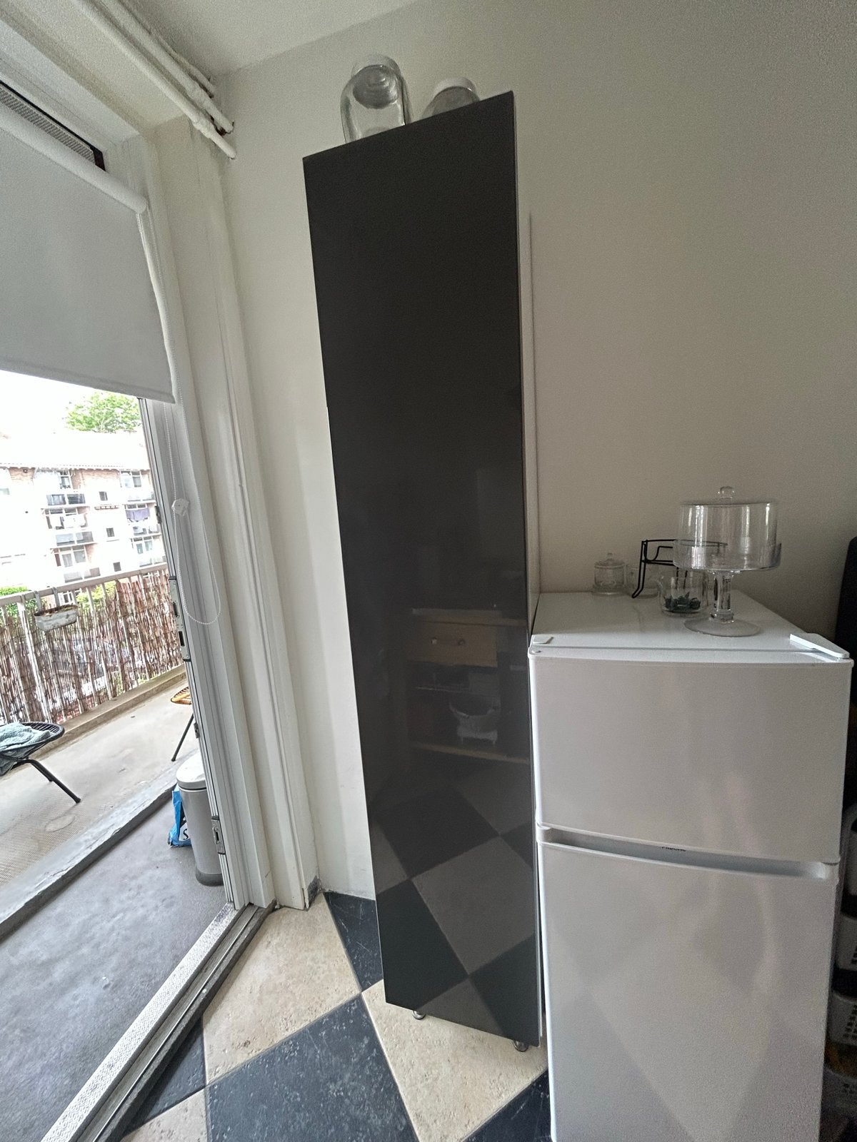 IKEA Kast met grijze deur, verstelbare poten en 5 planken, Ophalen, Gebruikt