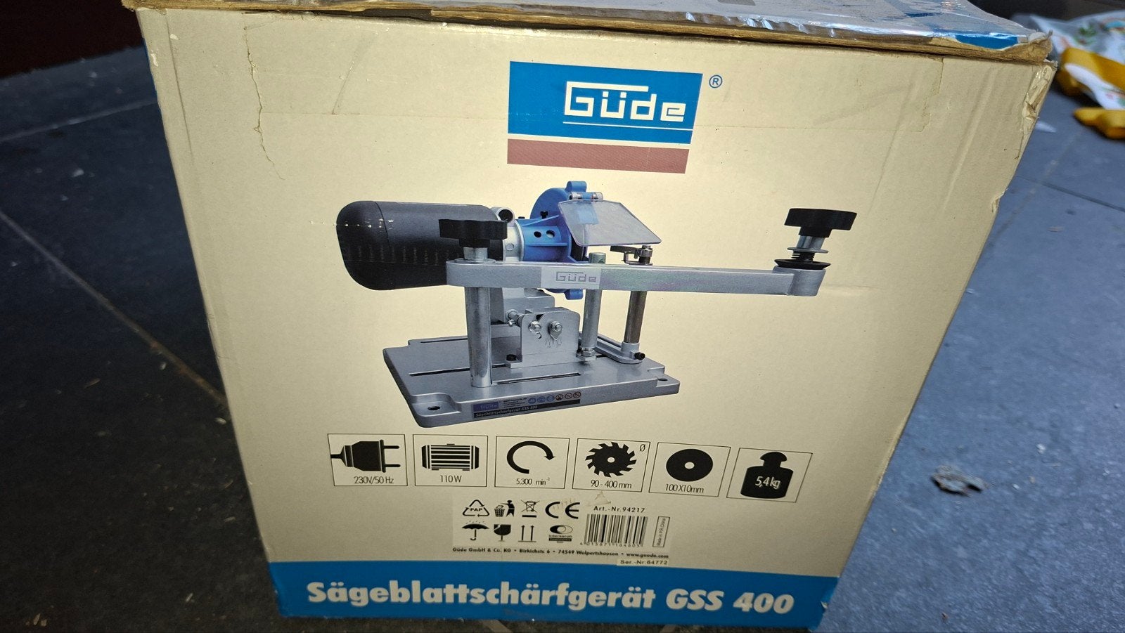Güde GSS 400 Zaagbladslijpmachine - Zo goed als nieuw, Ophalen, Minder dan 30 mm, Gebruikt, Overige typen